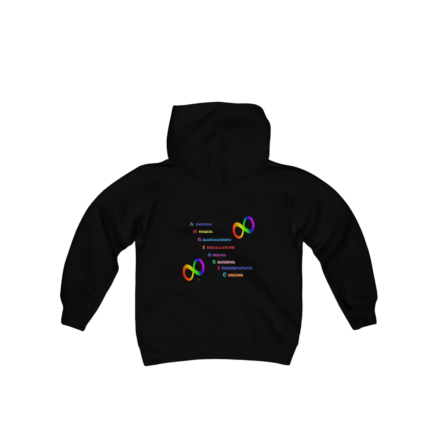 Autism Anagram Youth Heavy Blend Hooded Sweatshirt