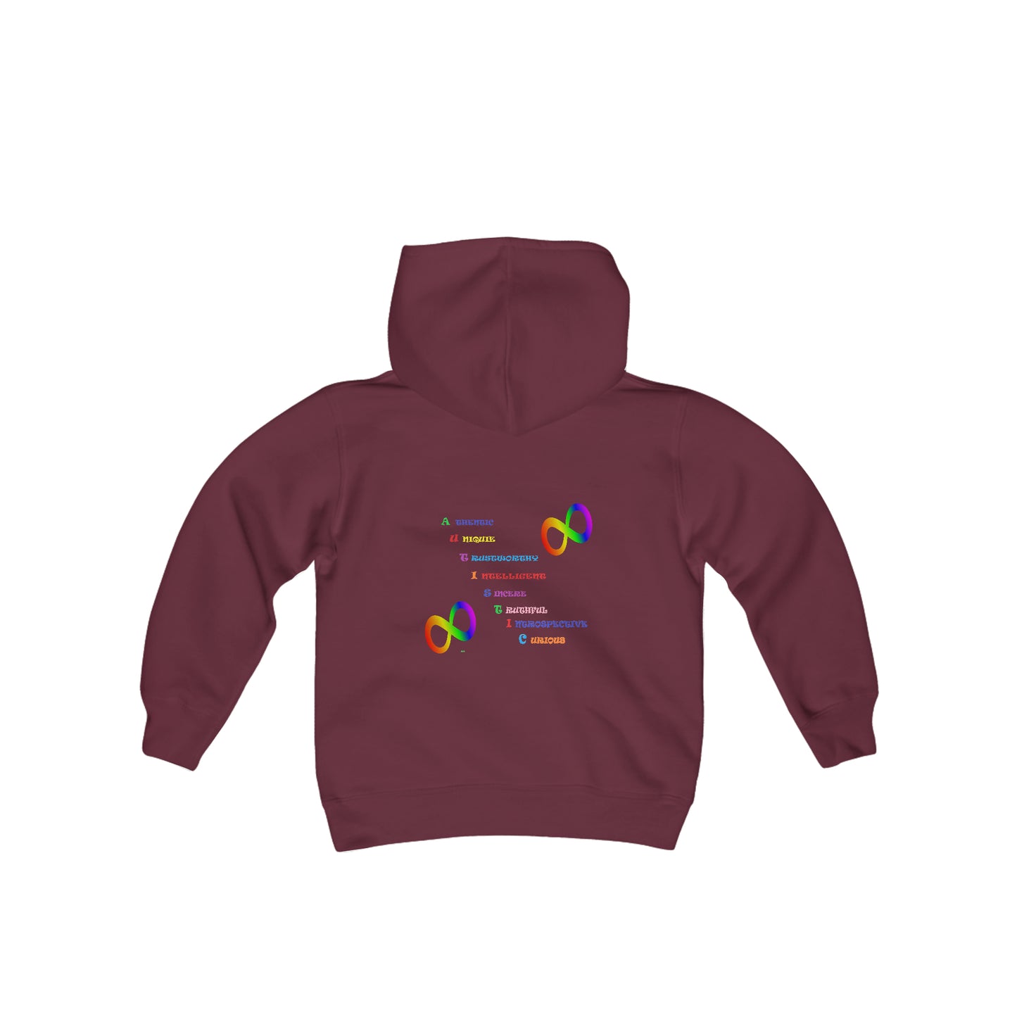 Autism Anagram Youth Heavy Blend Hooded Sweatshirt