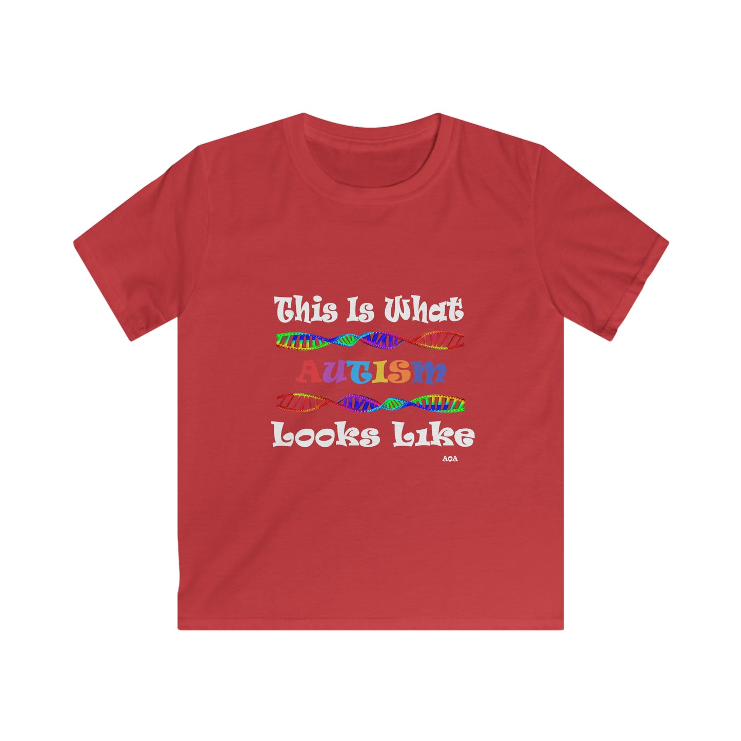 This is What Autism Looks Like - Autism Awareness Kids Softstyle Tee