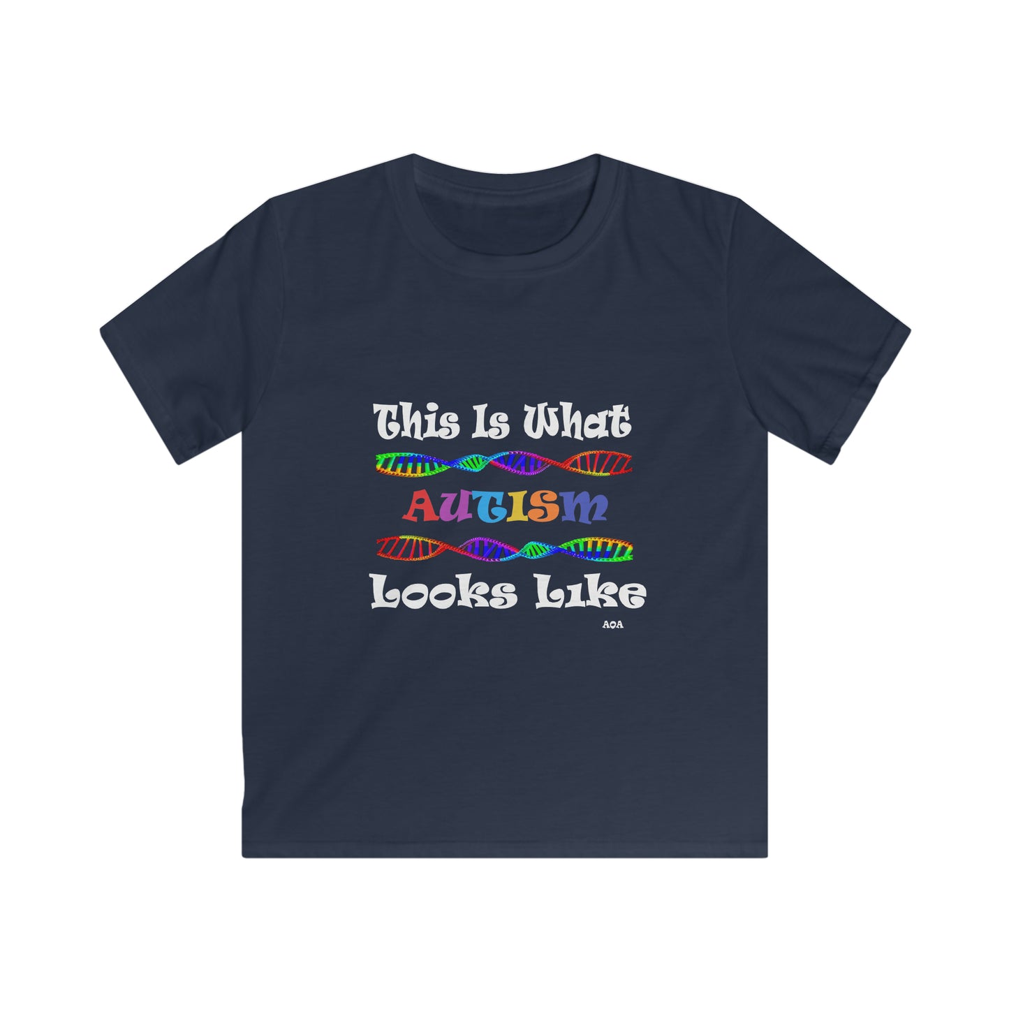 This is What Autism Looks Like - Autism Awareness Kids Softstyle Tee