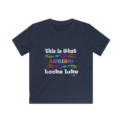 This is What Autism Looks Like - Autism Awareness Kids Softstyle Tee