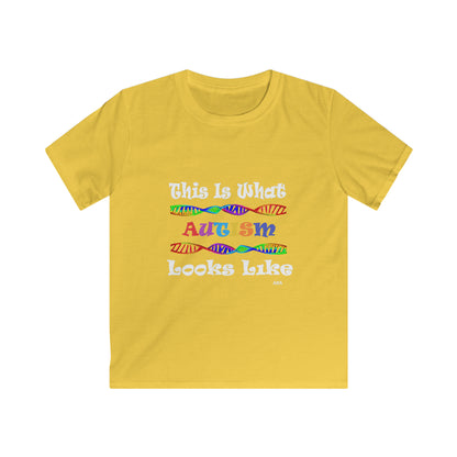 This is What Autism Looks Like - Autism Awareness Kids Softstyle Tee