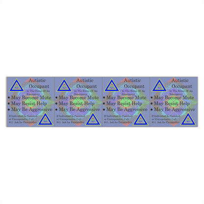 Autistic Occupant Safety Stickers - Discreet Version 1.1