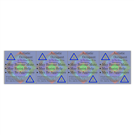 Autistic Occupant Safety Stickers - Discreet Version 1.1