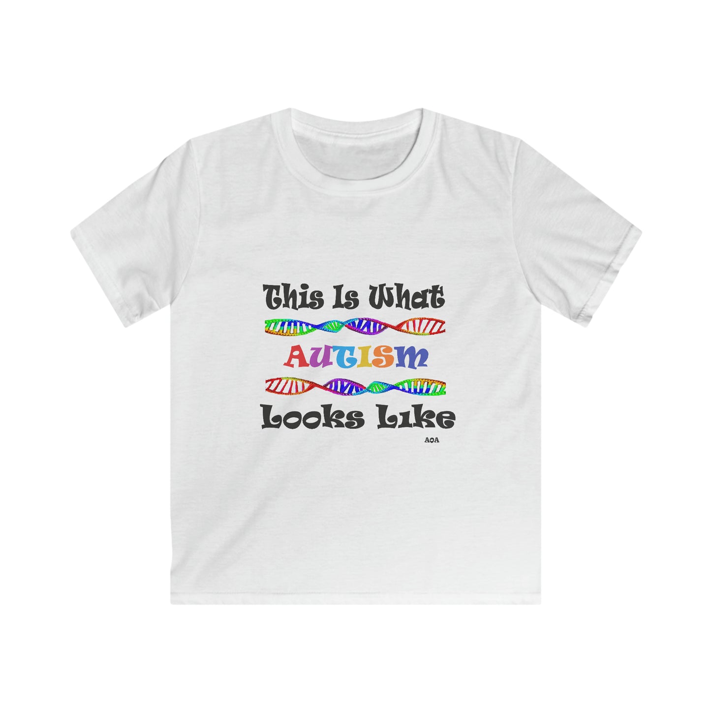 This is What Autism Looks Like - Autism Awareness Kids Softstyle Tee