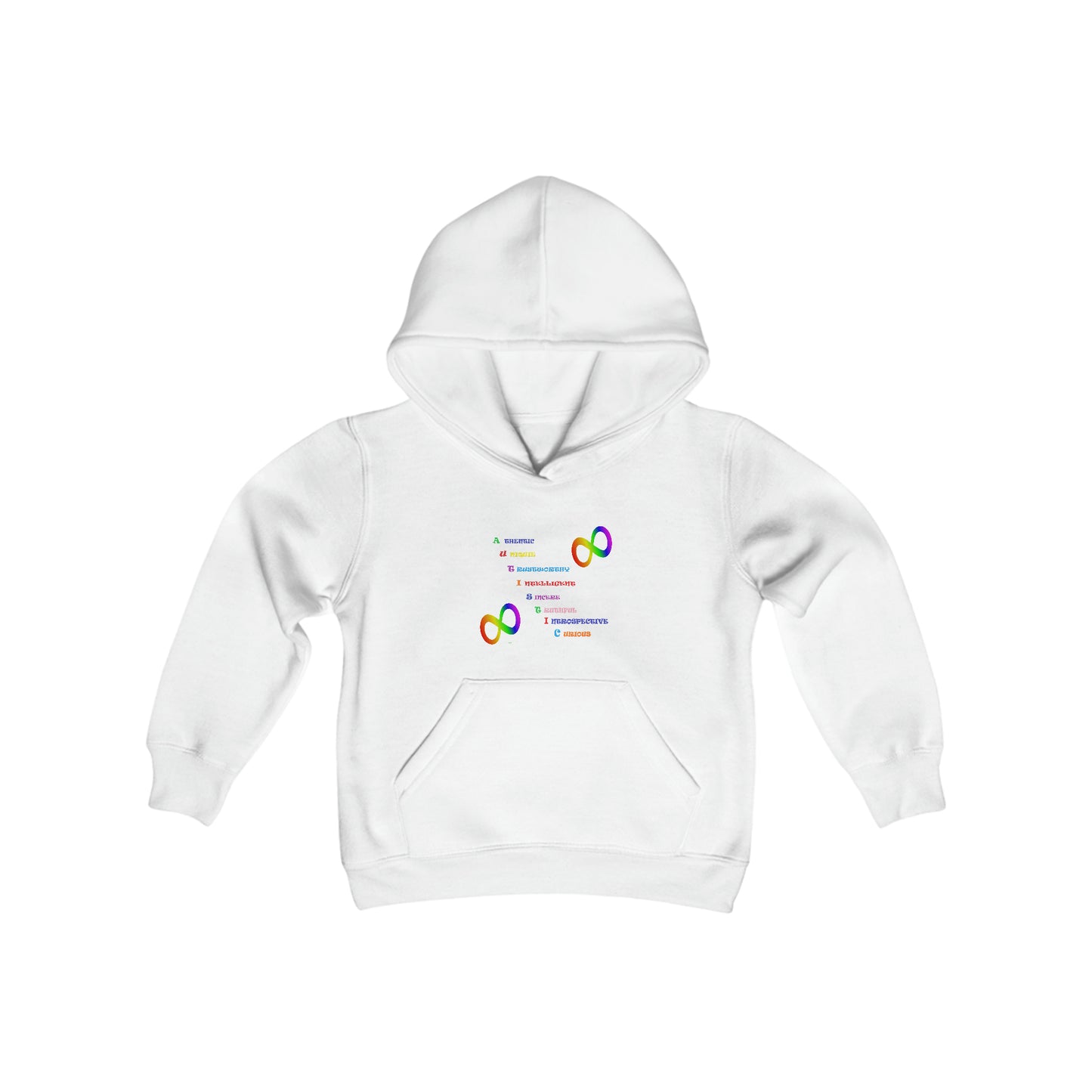 Autism Anagram Youth Heavy Blend Hooded Sweatshirt