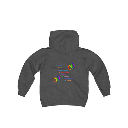 Autism Anagram Youth Heavy Blend Hooded Sweatshirt