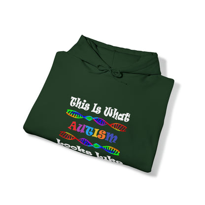 This is What Autism Looks Like Autism Awareness Unisex Heavy Blend™ Hooded Sweatshirt