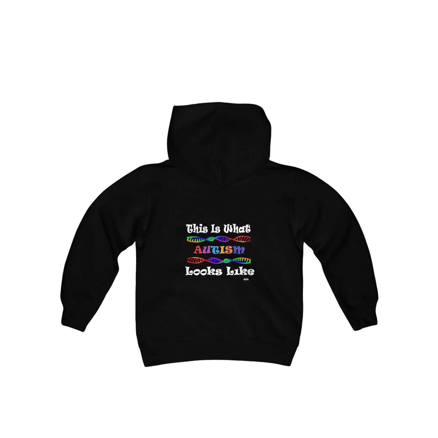 Two Sided Print Youth Heavy Blend Hooded Sweatshirt - Neurodiverse/What Autism Looks Like