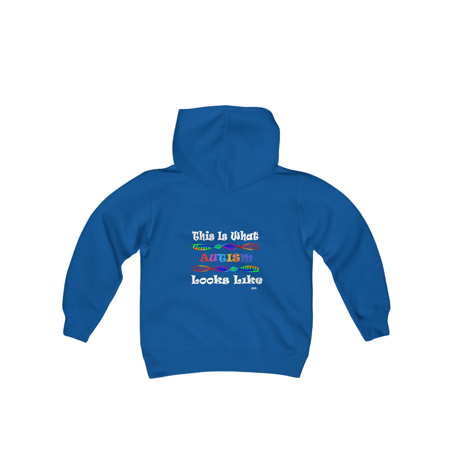 Two Sided Print Youth Heavy Blend Hooded Sweatshirt - Neurodiverse/What Autism Looks Like