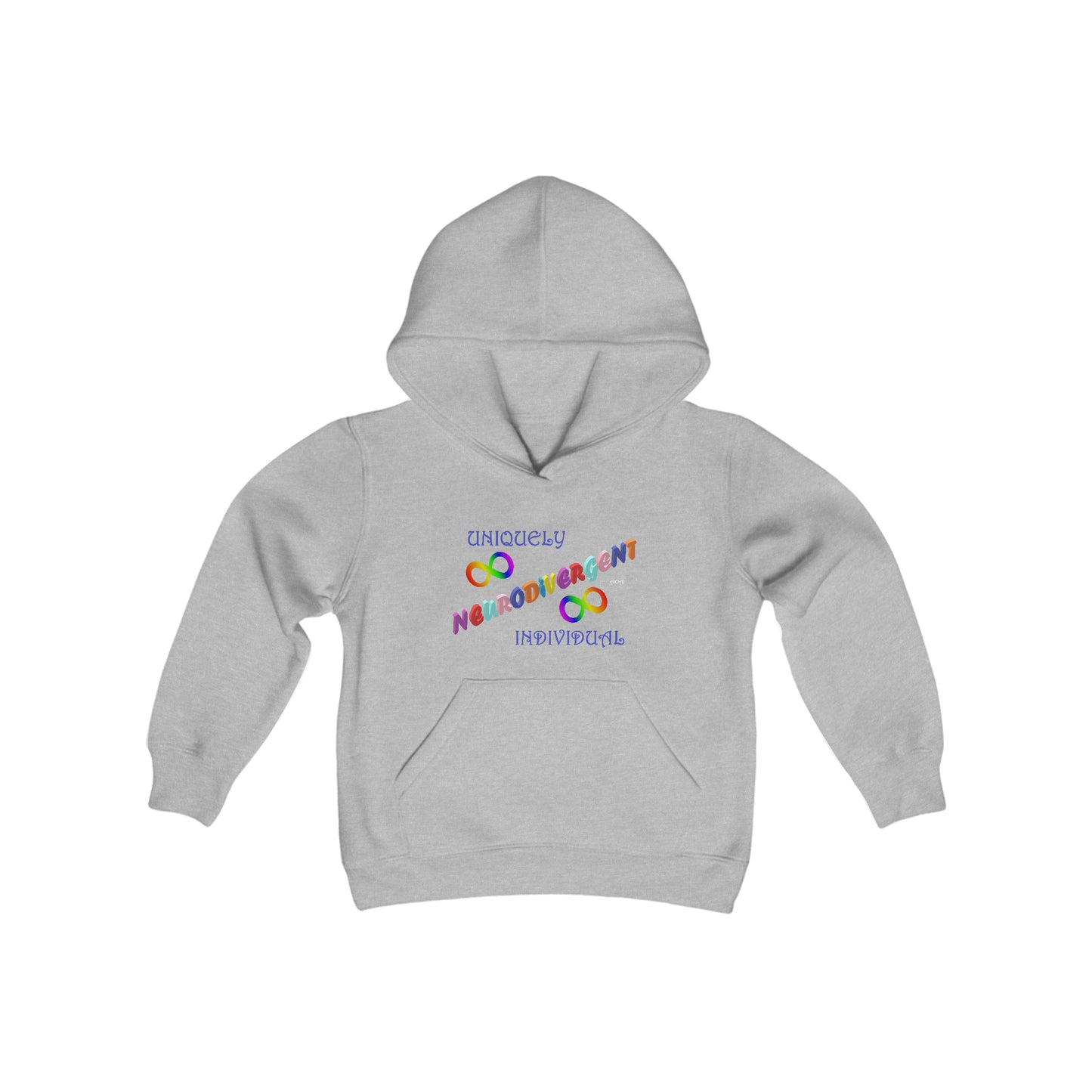 Two Sided Print Youth Heavy Blend Hooded Sweatshirt - Neurodiverse/What Autism Looks Like