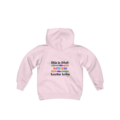 Two Sided Print Youth Heavy Blend Hooded Sweatshirt - Neurodiverse/What Autism Looks Like