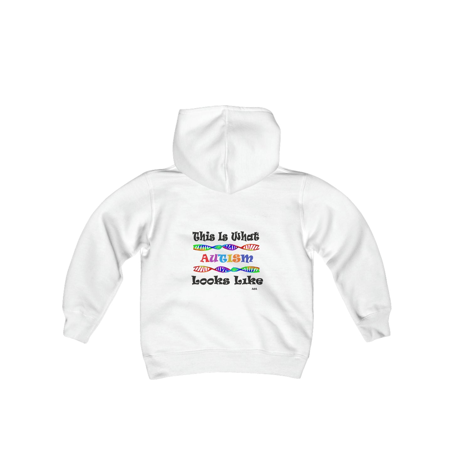 Two Sided Print Youth Heavy Blend Hooded Sweatshirt - Neurodiverse/What Autism Looks Like