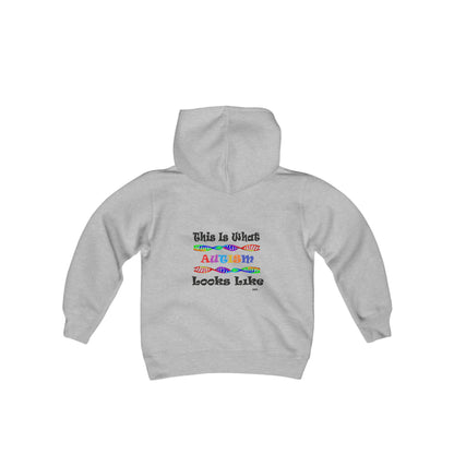 Two Sided Print Youth Heavy Blend Hooded Sweatshirt - Neurodiverse/What Autism Looks Like