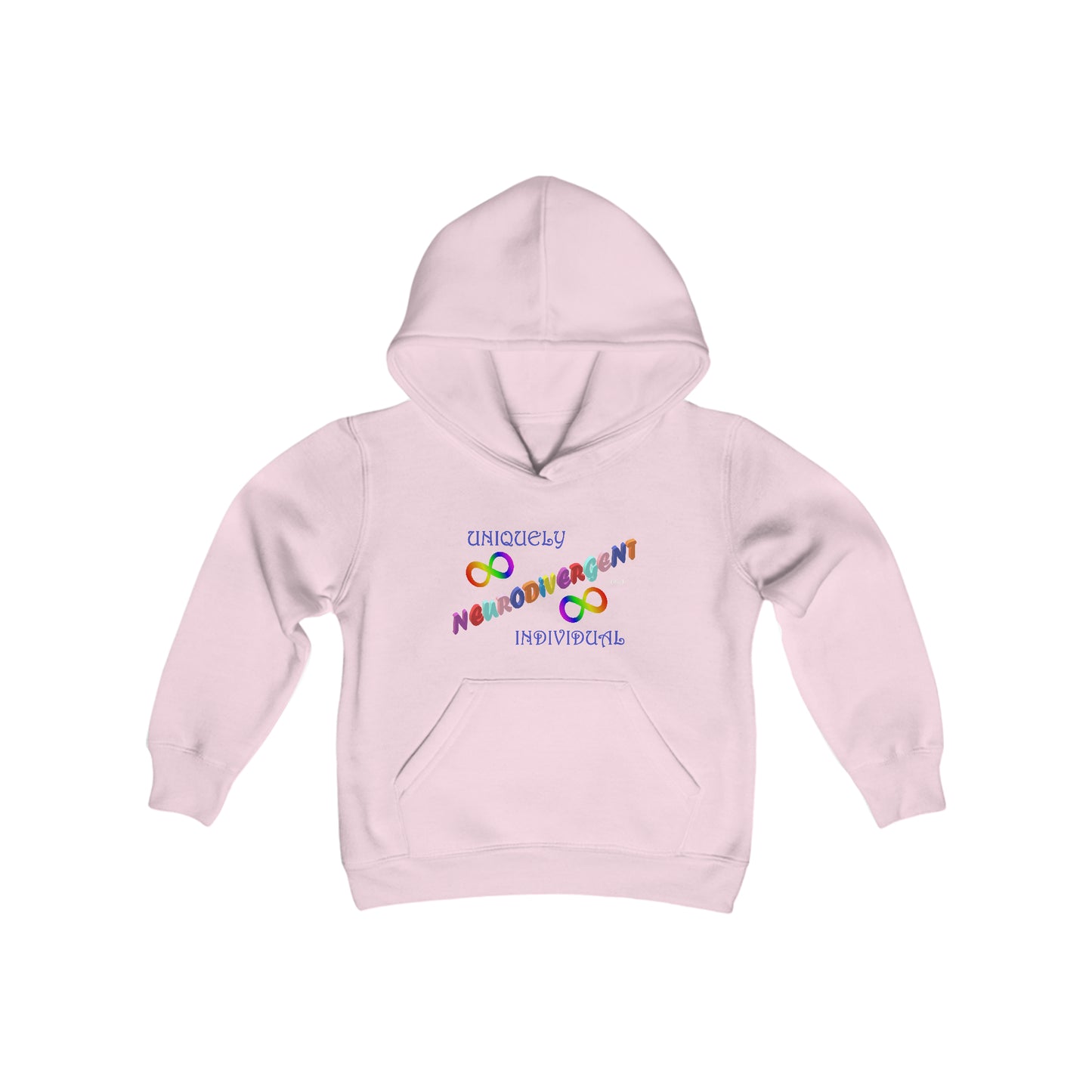 Two Sided Print Youth Heavy Blend Hooded Sweatshirt - Neurodiverse/What Autism Looks Like