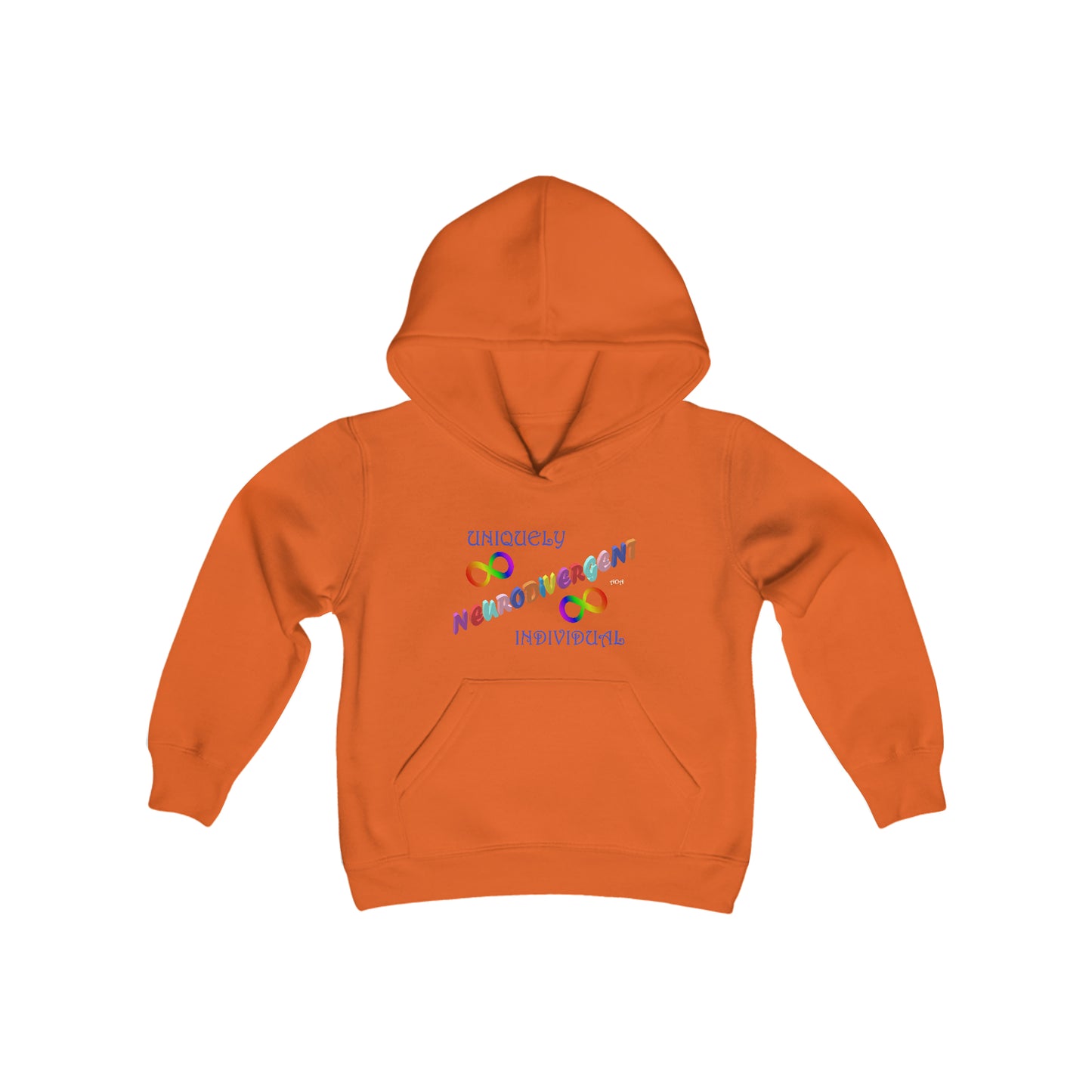 Two Sided Print Youth Heavy Blend Hooded Sweatshirt - Neurodiverse/What Autism Looks Like