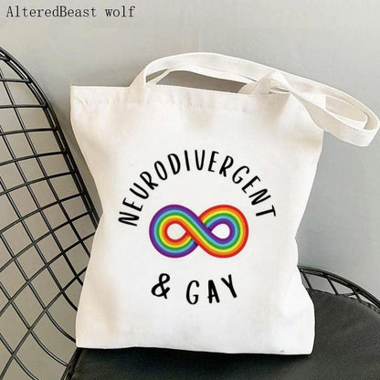 Autism, ADHD, ADD and other Neurodivergent Themed Re-Useable Canvas Shopping Bags - Autism Apparel