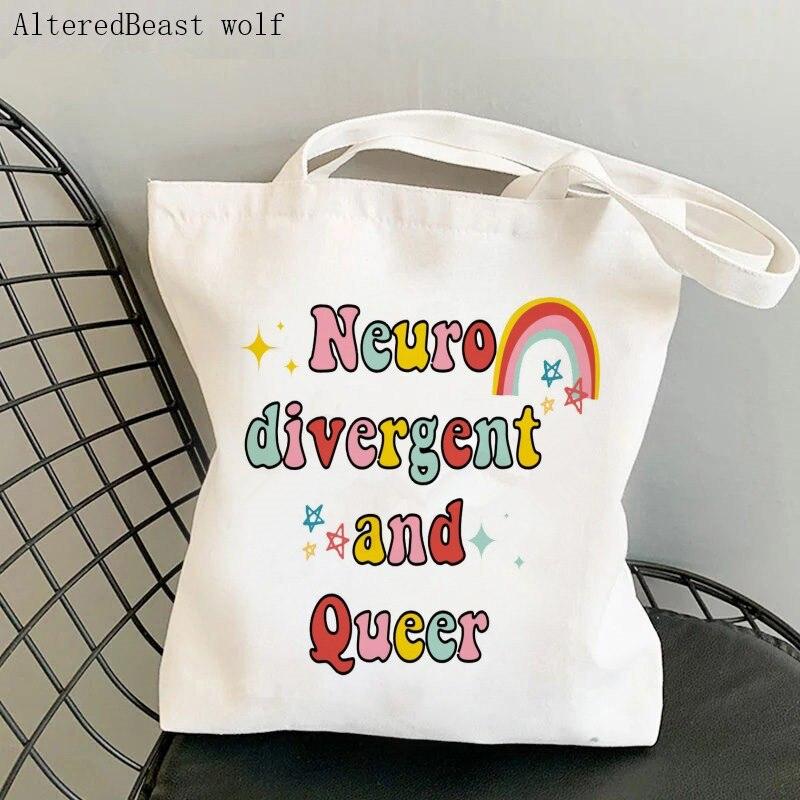 Autism, ADHD, ADD and other Neurodivergent Themed Re-Useable Canvas Shopping Bags - Autism Apparel