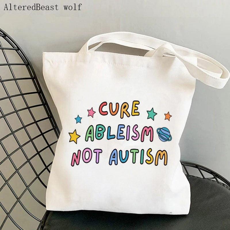 Autism, ADHD, ADD and other Neurodivergent Themed Re-Useable Canvas Shopping Bags - Autism Apparel