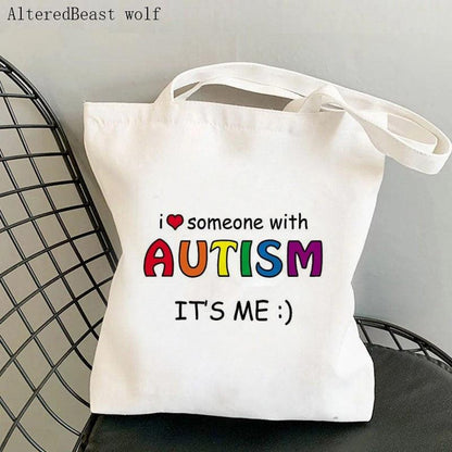 Autism, ADHD, ADD and other Neurodivergent Themed Re-Useable Canvas Shopping Bags - Autism Apparel