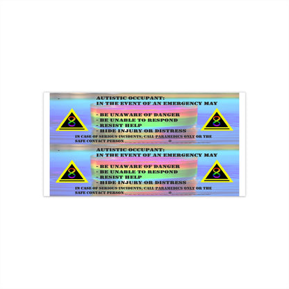 Autism Safety - Autistic Occupant Safety Stickers - Autism Apparel