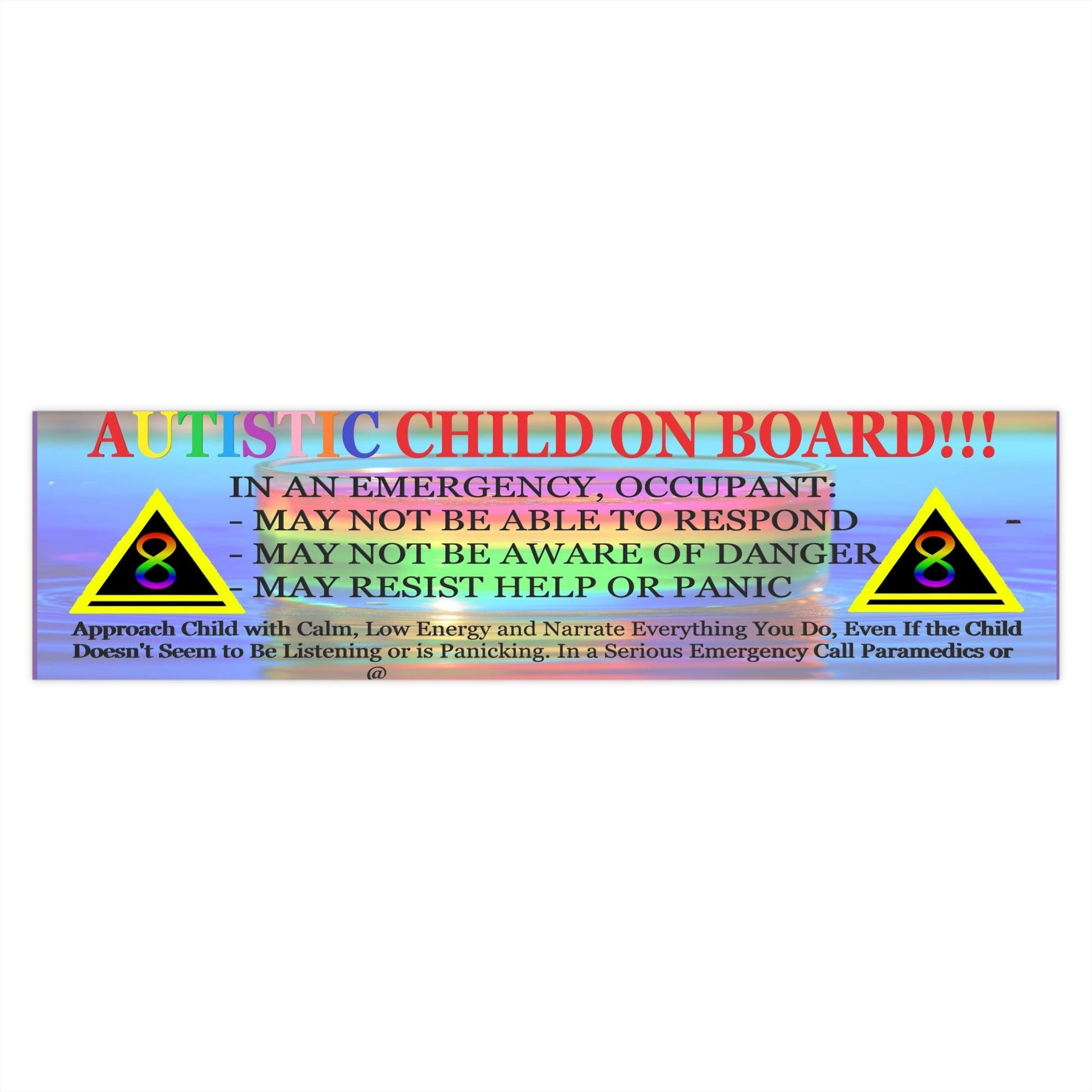 Autism Safety Stickers - Autistic Child on Board - Autism Apparel