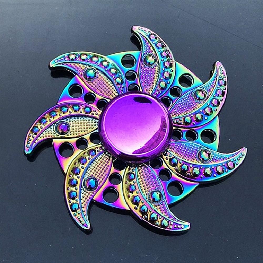 Autism Stim Toy - Metal Rainbow Fidget Spinner Colorful Anti-Anxiety Toy - Autism Apparel