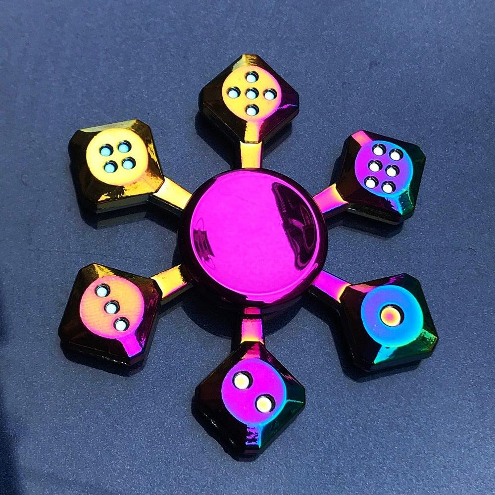 Autism Stim Toy - Metal Rainbow Fidget Spinner Colorful Anti-Anxiety Toy - Autism Apparel