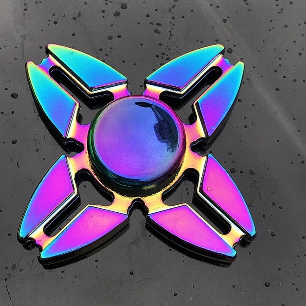 Autism Stim Toy - Metal Rainbow Fidget Spinner Colorful Anti-Anxiety Toy - Autism Apparel