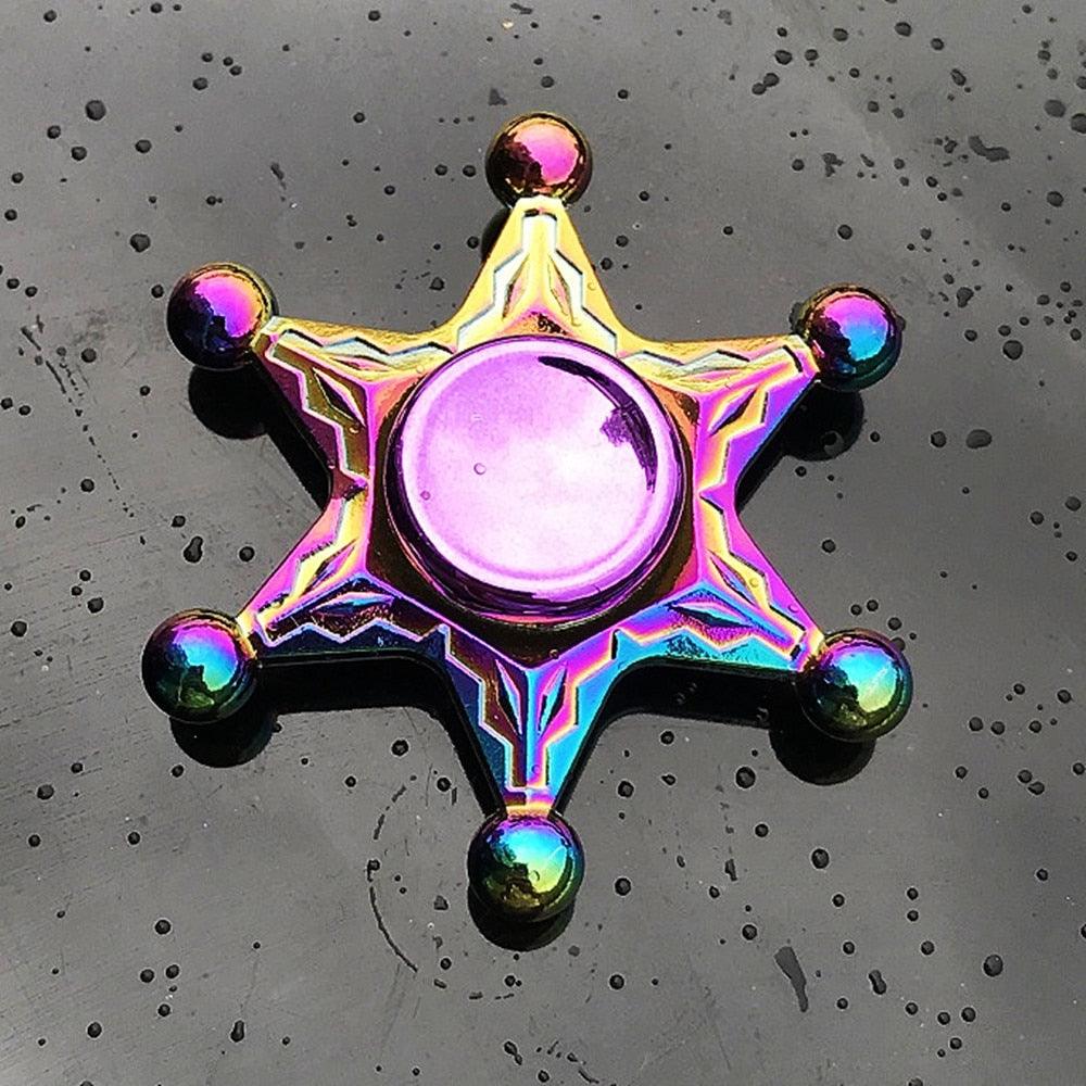 Autism Stim Toy - Metal Rainbow Fidget Spinner Colorful Anti-Anxiety Toy - Autism Apparel