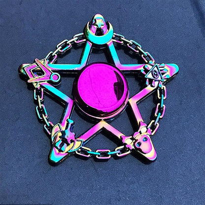 Autism Stim Toy - Metal Rainbow Fidget Spinner Colorful Anti-Anxiety Toy - Autism Apparel