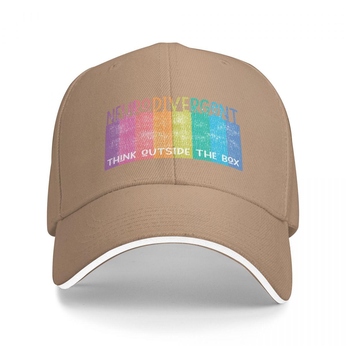 Colorful Neurodivergent Rainbow Design Unisex Snapback Trucker/Baseball Cap - Autism Apparel