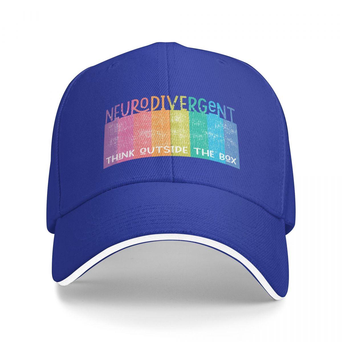 Colorful Neurodivergent Rainbow Design Unisex Snapback Trucker/Baseball Cap - Autism Apparel