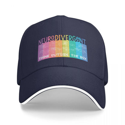 Colorful Neurodivergent Rainbow Design Unisex Snapback Trucker/Baseball Cap - Autism Apparel