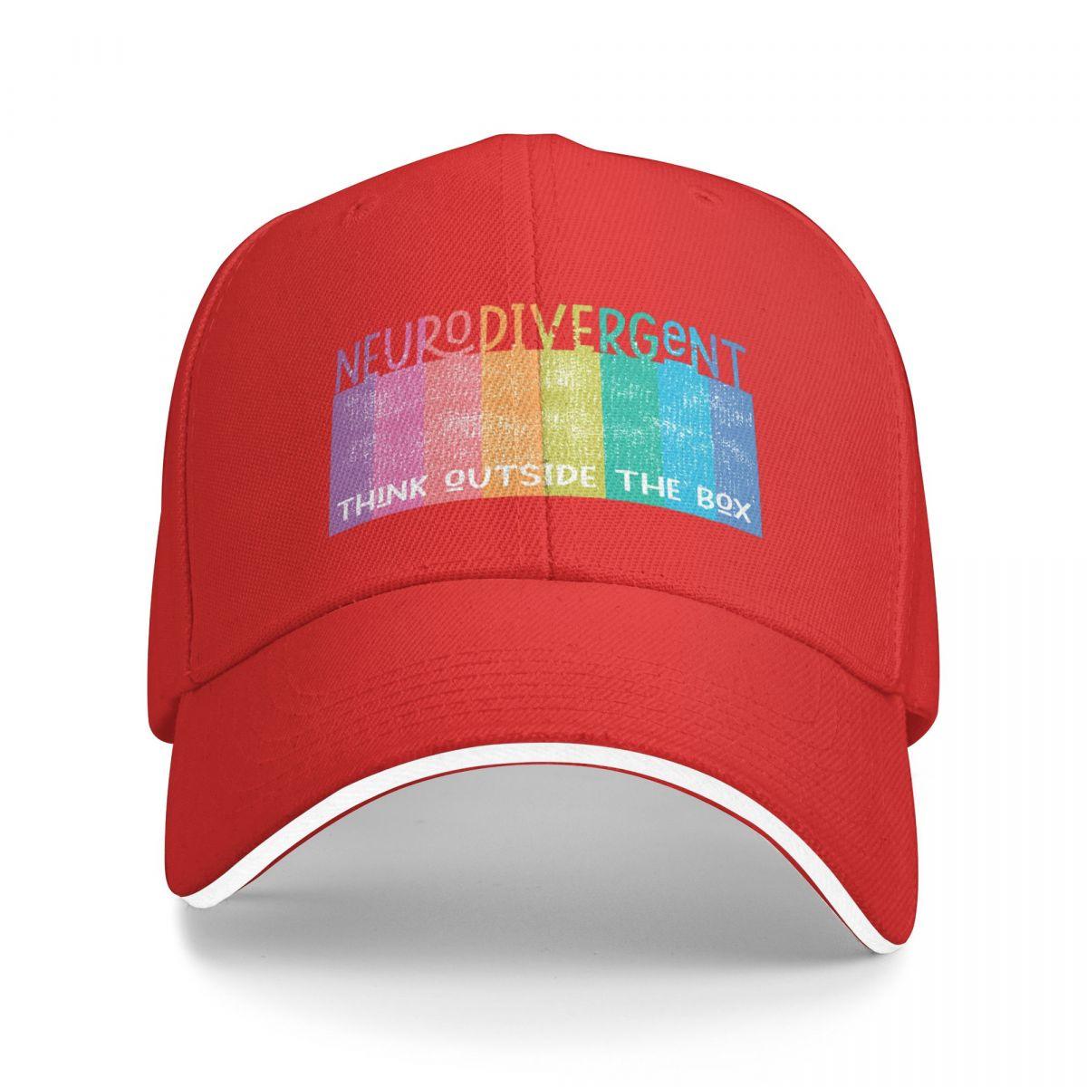 Colorful Neurodivergent Rainbow Design Unisex Snapback Trucker/Baseball Cap - Autism Apparel