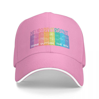 Colorful Neurodivergent Rainbow Design Unisex Snapback Trucker/Baseball Cap - Autism Apparel