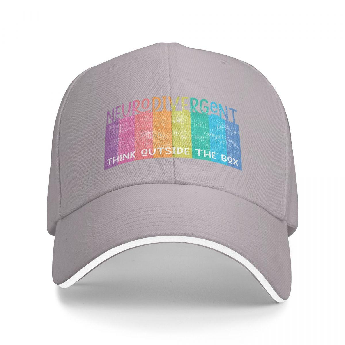 Colorful Neurodivergent Rainbow Design Unisex Snapback Trucker/Baseball Cap - Autism Apparel