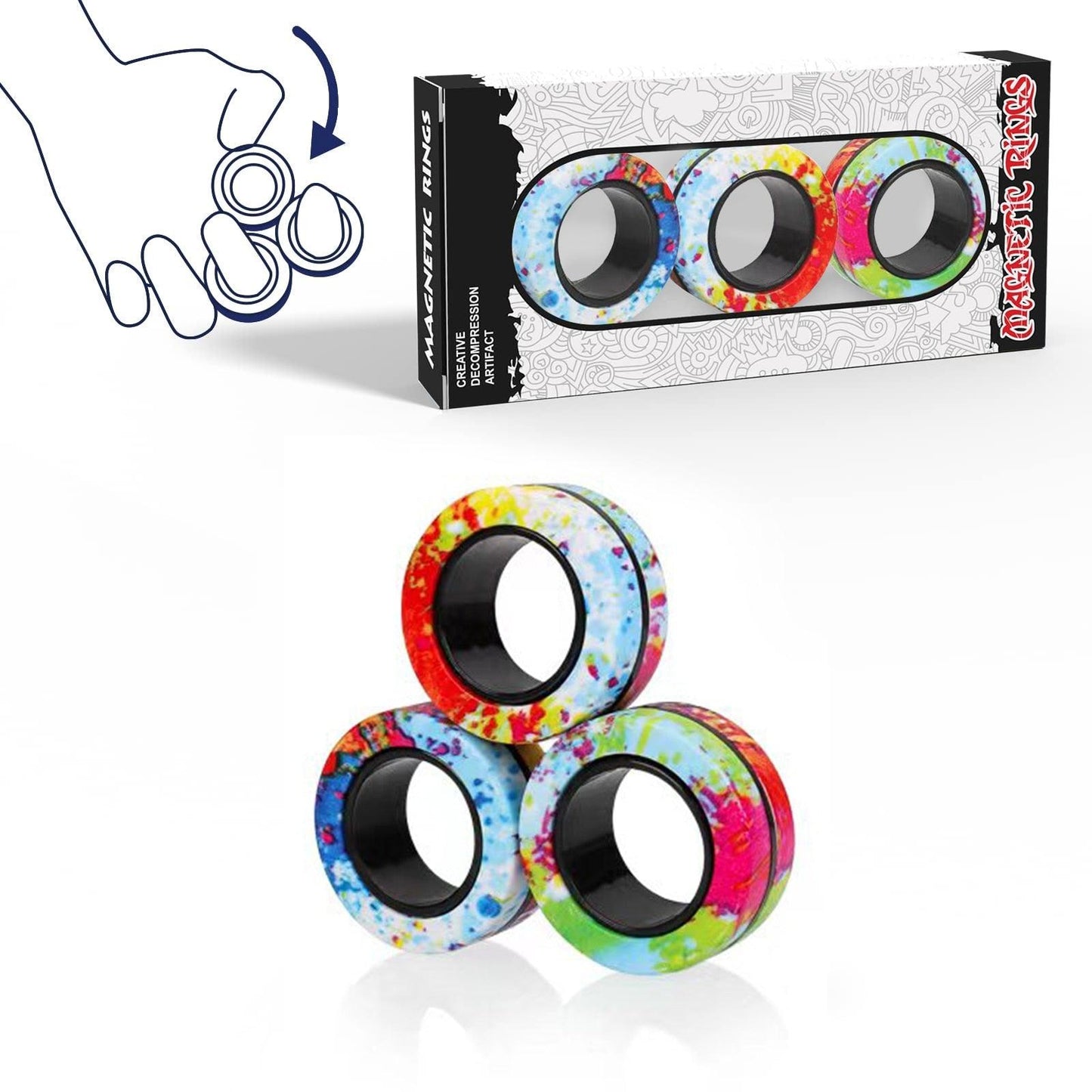 Magnetic 3 Piece Fidget Spinner for People with Autism, ADHD and Other Neurodivergent Conditions - Autism Apparel