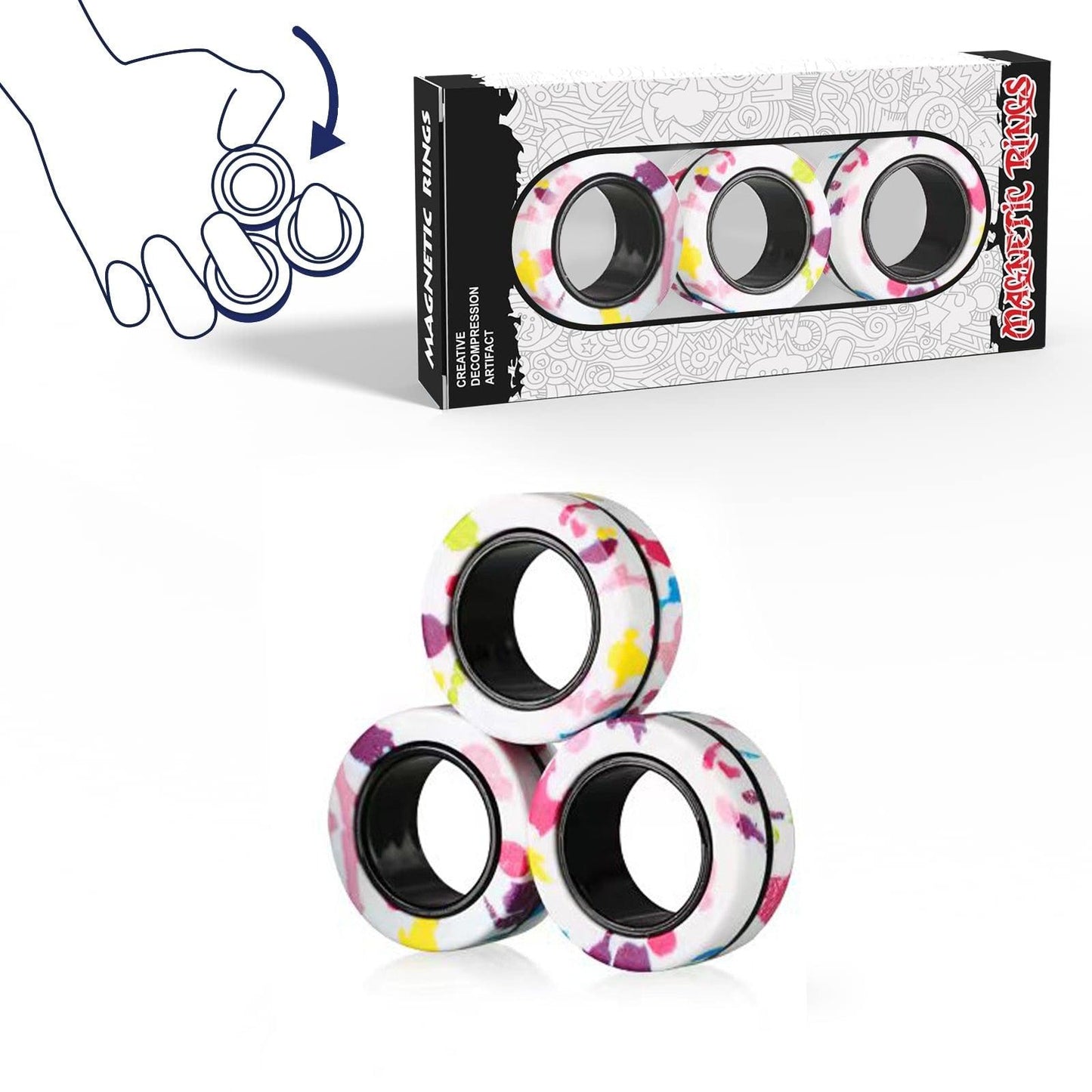 Magnetic 3 Piece Fidget Spinner for People with Autism, ADHD and Other Neurodivergent Conditions - Autism Apparel