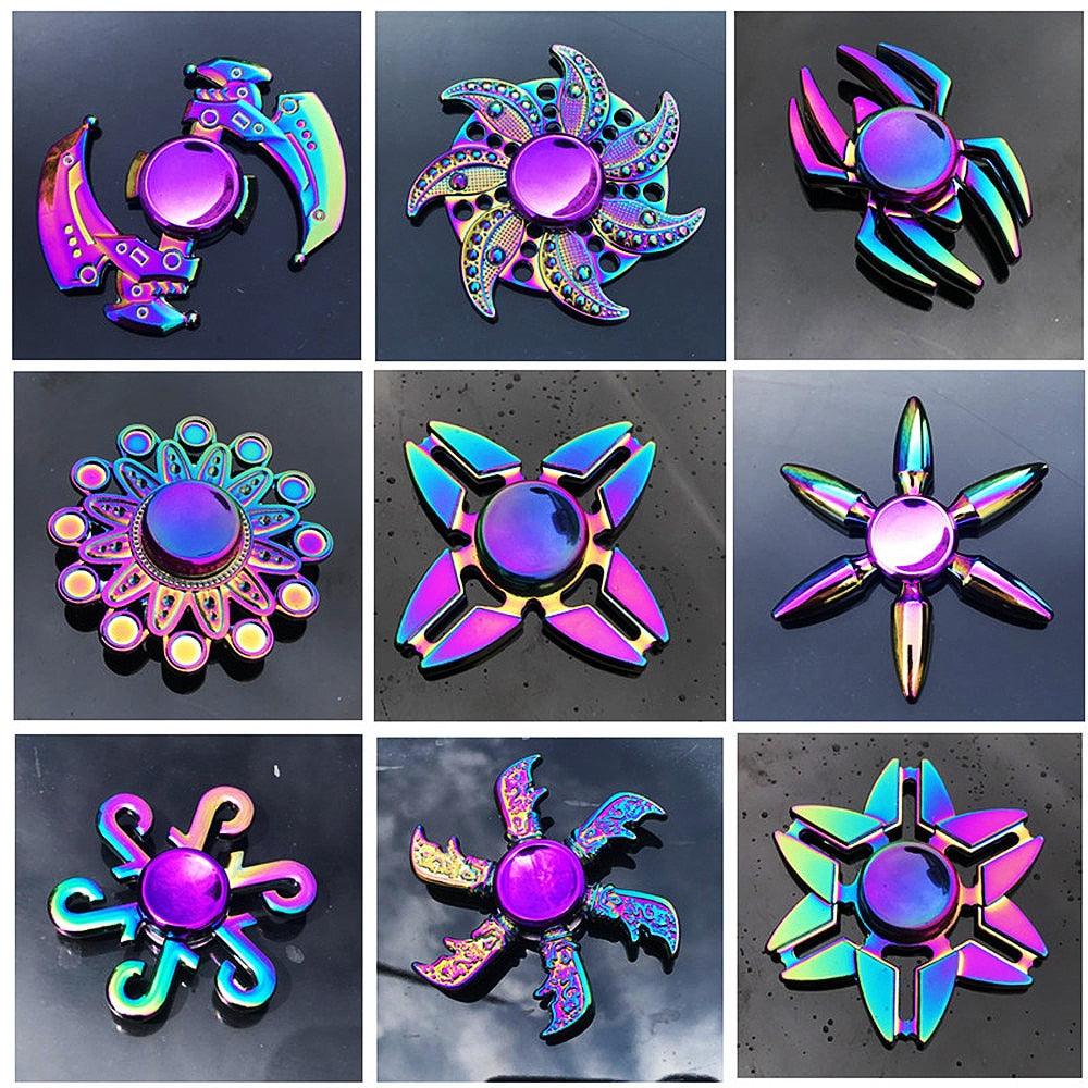 Autism Stim Toy - Metal Rainbow Fidget Spinner Colorful Anti-Anxiety Toy - Autism Apparel